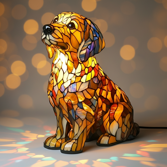 Golden Retriever Figurine in Spiritual Style
