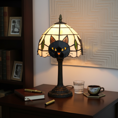 Retro Baroque Black Cat Table Lamp