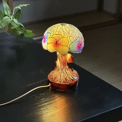 Boho Chic Mushroom Floral Lamp